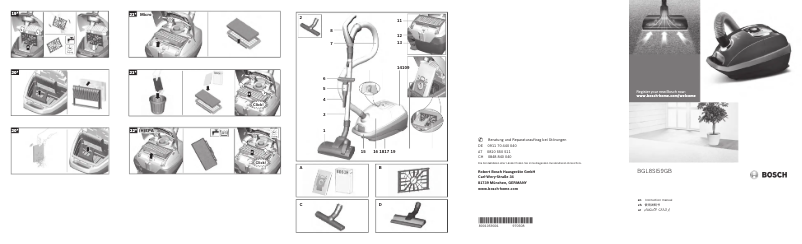 Page n°1 - Manuel utilisateur Bosch BGL8SI59GB