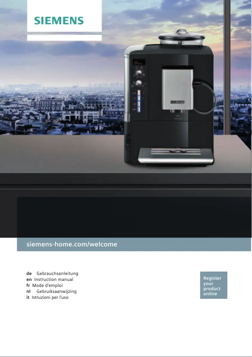 Page n°1 - Manuel d'utilisation et d'entretien Siemens TE525F19DE