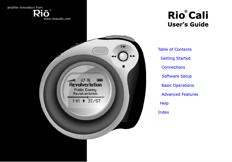 Página 1 del manual Manual de usuario Rio Cali