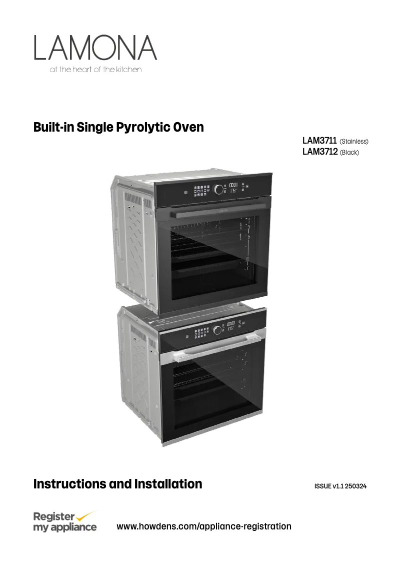 Page n°1 - Manuel utilisateur Lamona LAM3711