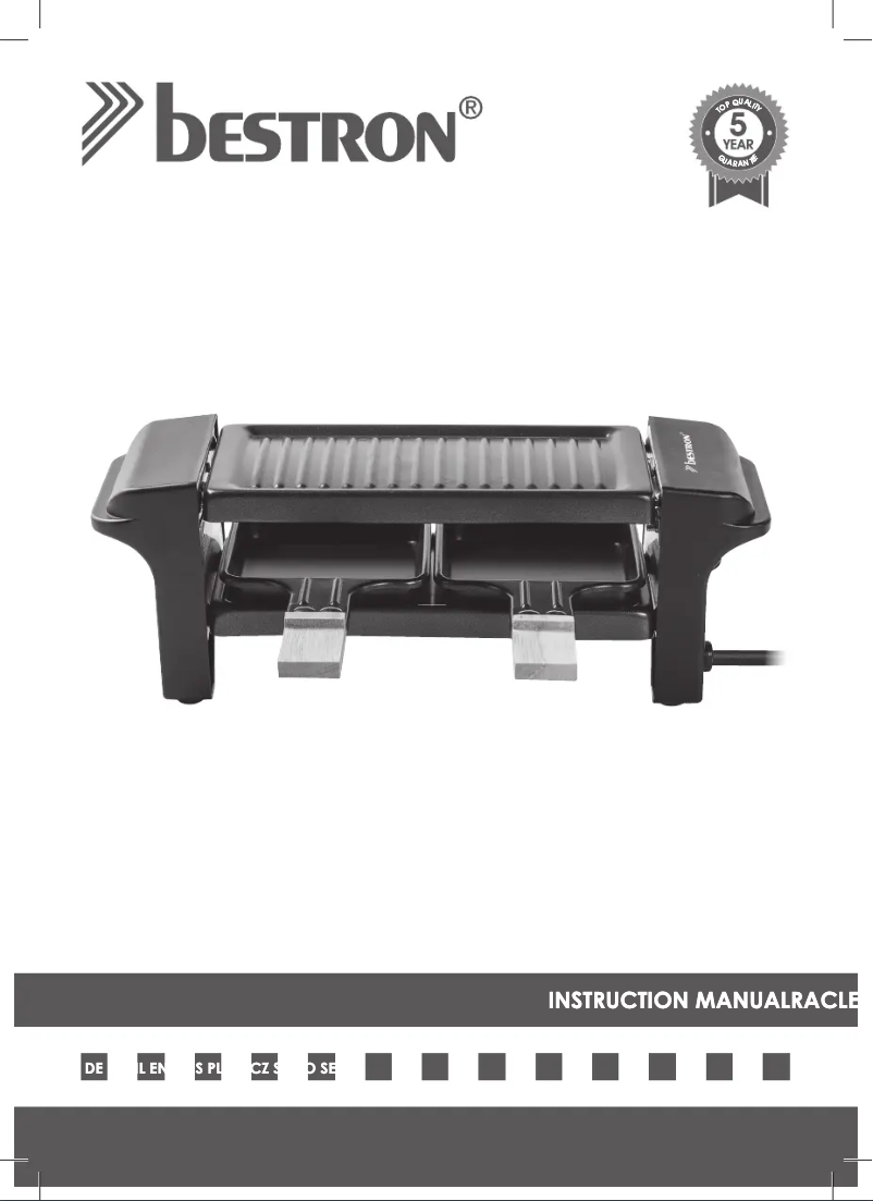 Page 1 de la notice Manuel utilisateur Bestron ARG150BW