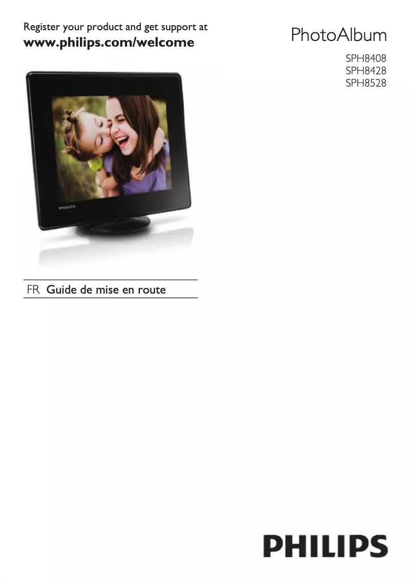 Page 1 de la notice Guide de démarrage rapide Philips PhotoAlbum SPH8528
