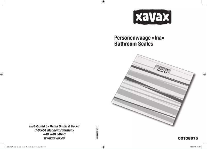 Image de la première page du manuel de l'appareil 00106975