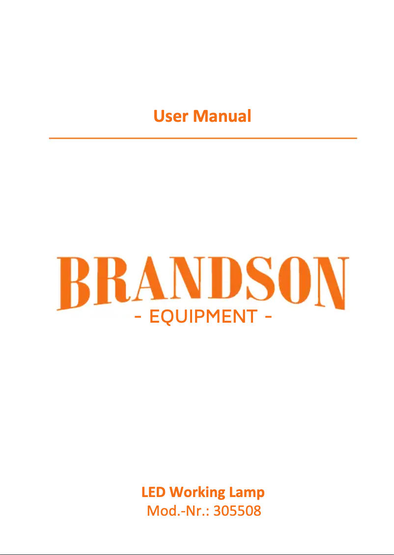Page n°1 - Manuel utilisateur Brandson 305508