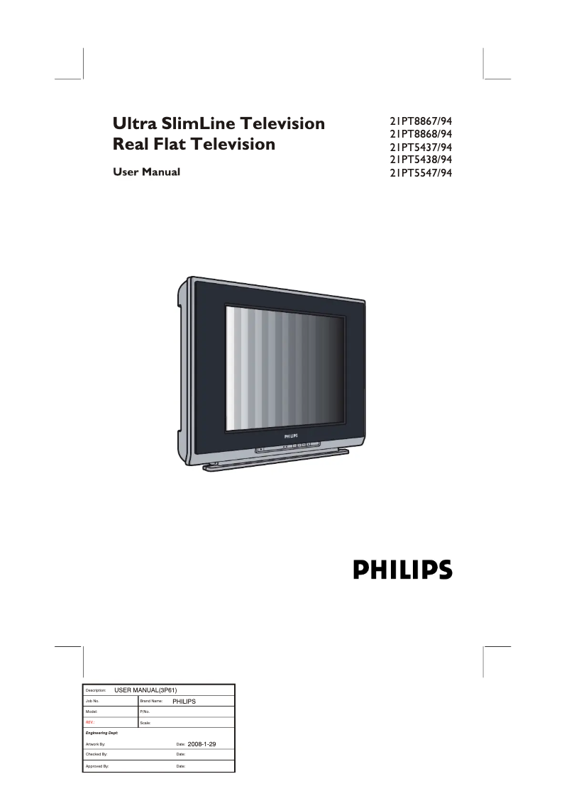 Page n°1 - Manuel utilisateur Philips 29PT5645