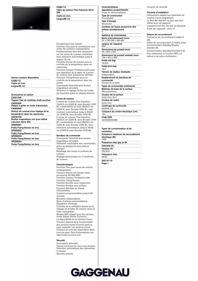 Imagen de la primera página del manual del dispositivo CI282112