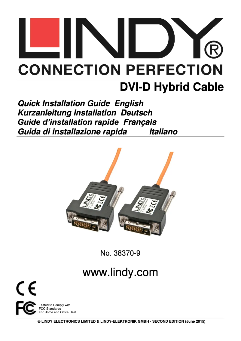 Page 1 de la notice Manuel utilisateur Lindy 38370