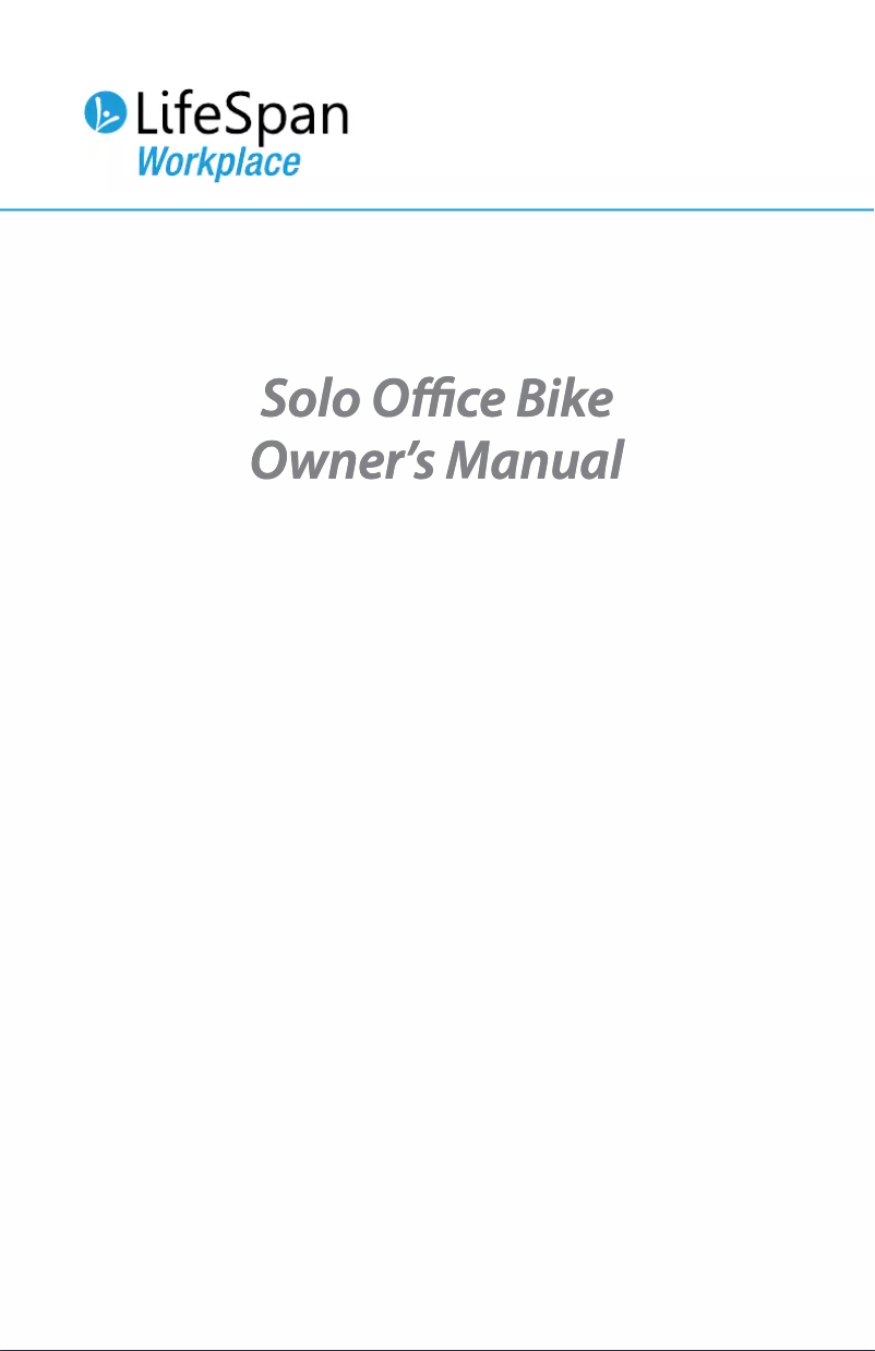 Página 1 del manual Manual de usuario LifeSpan Solo