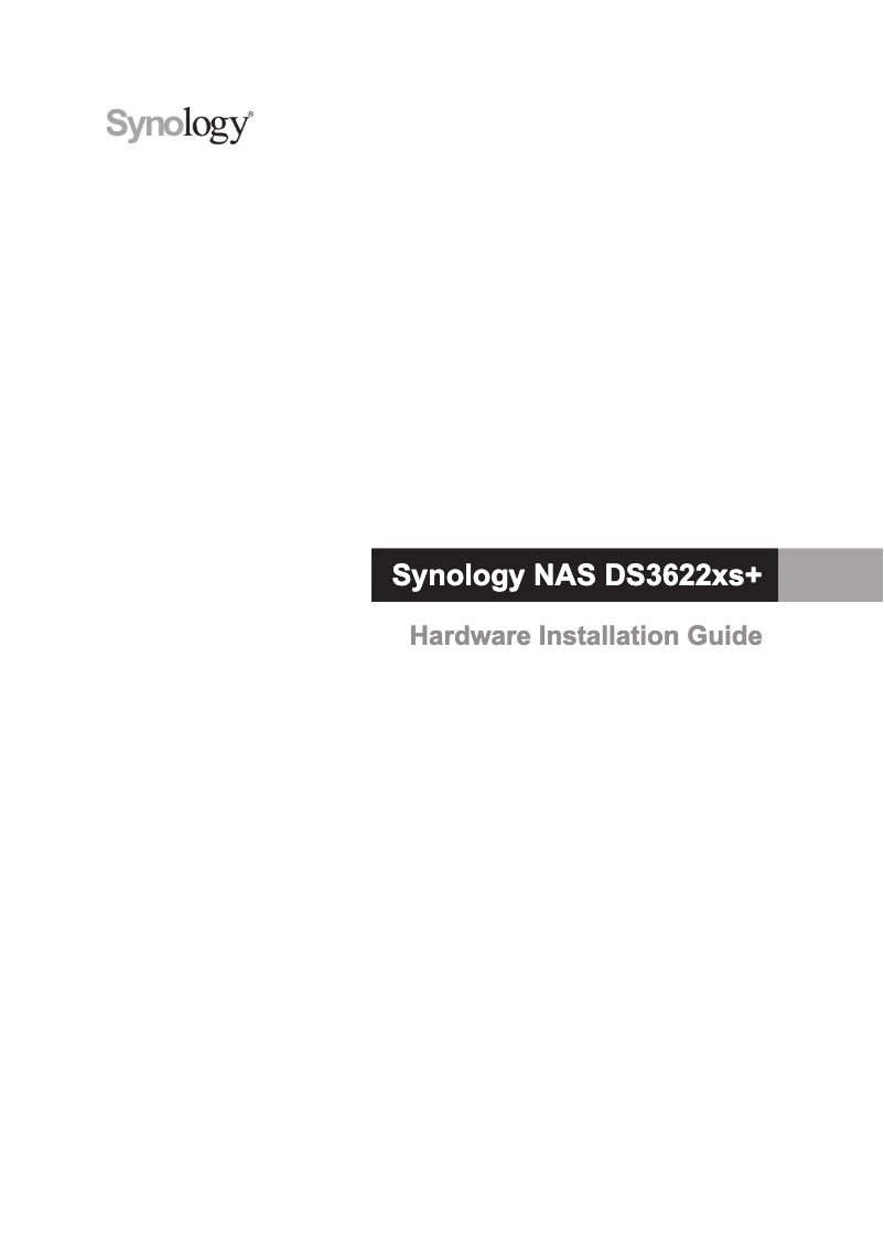 Page 1 de la notice Manuel utilisateur Synology DiskStation DS3622xs+