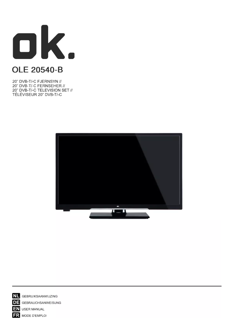Page n°1 - Manuel utilisateur OK OLE 20540-B