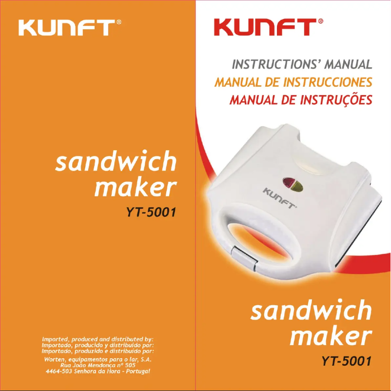 Imagen de la primera página del manual del dispositivo YT-5001