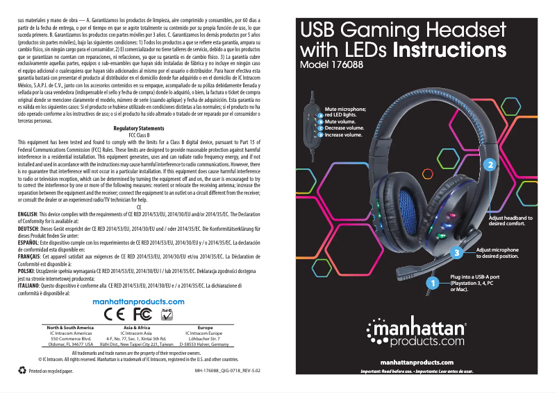 Page n°1 - Manuel utilisateur Manhattan 176088