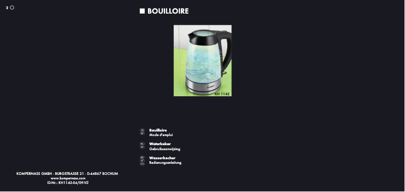 Page 1 de la notice Manuel utilisateur SilverCrest KH 1142