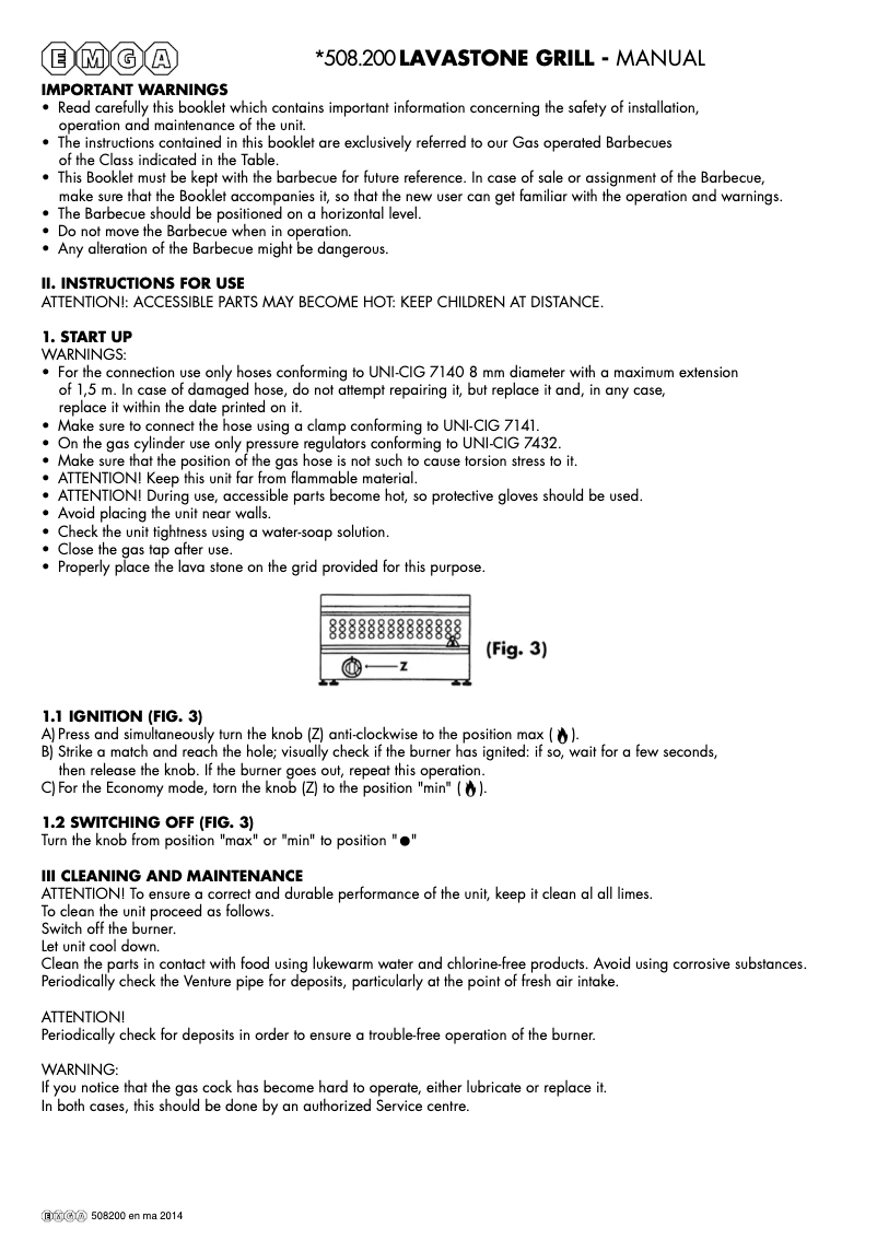 Página 1 del manual Manual de usuario CaterChef 508200
