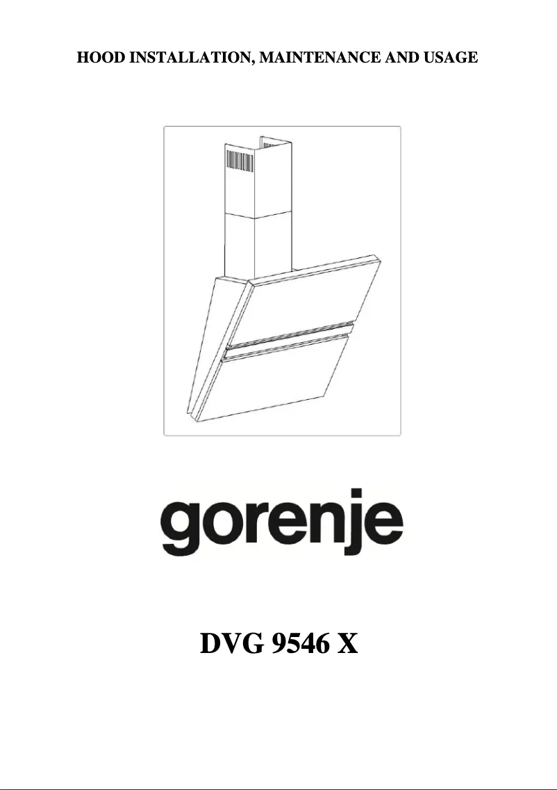 Page 1 de la notice Manuel utilisateur Gorenje DVG9546X
