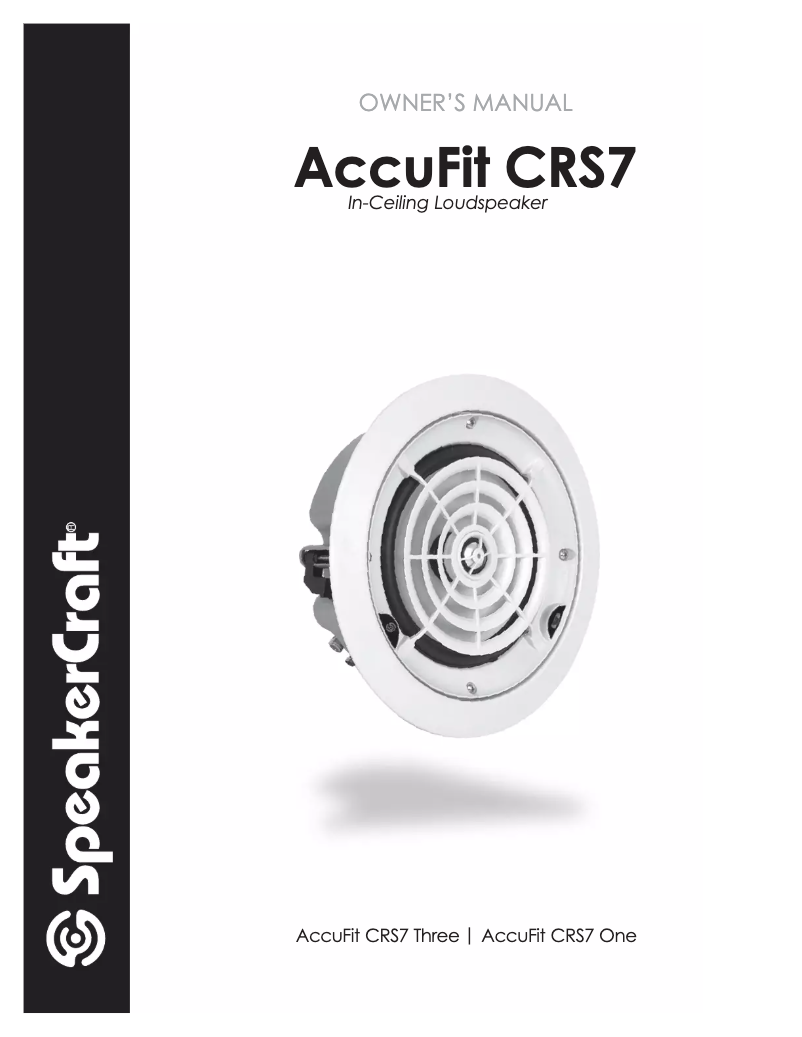 Image de la première page du manuel de l'appareil AccuFit CRS7