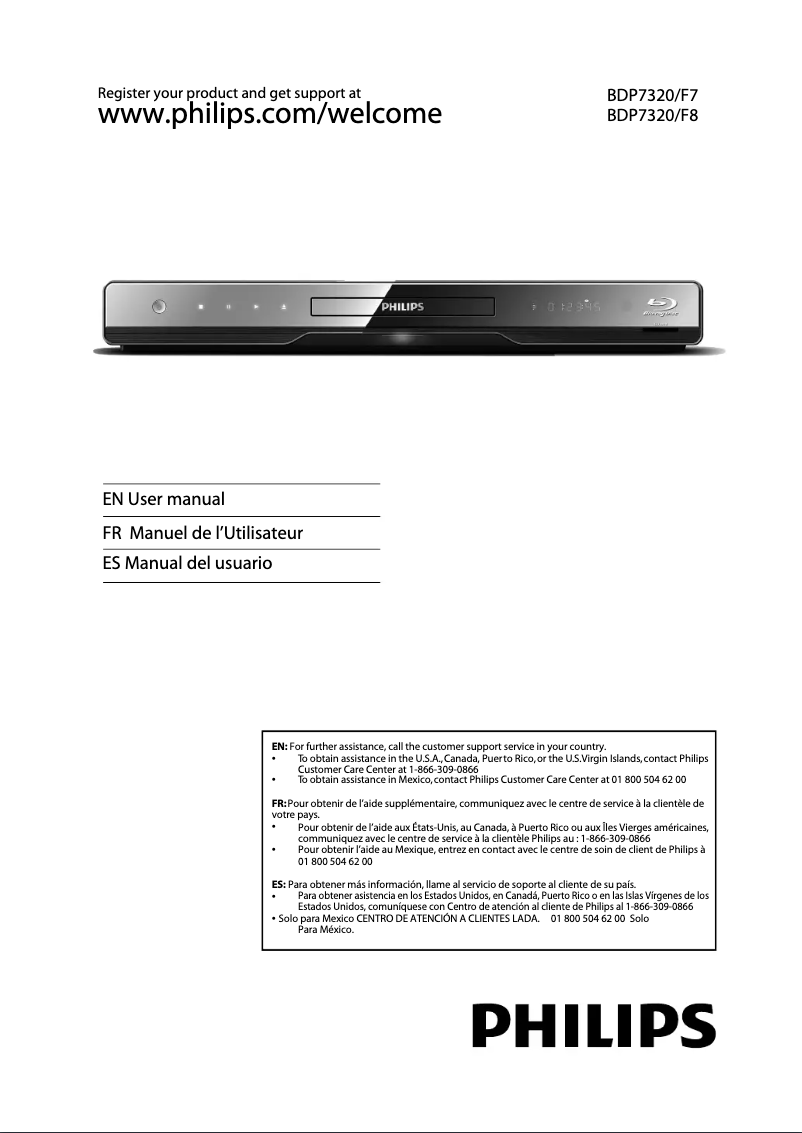 Imagen de la primera página del manual del dispositivo BDP7320