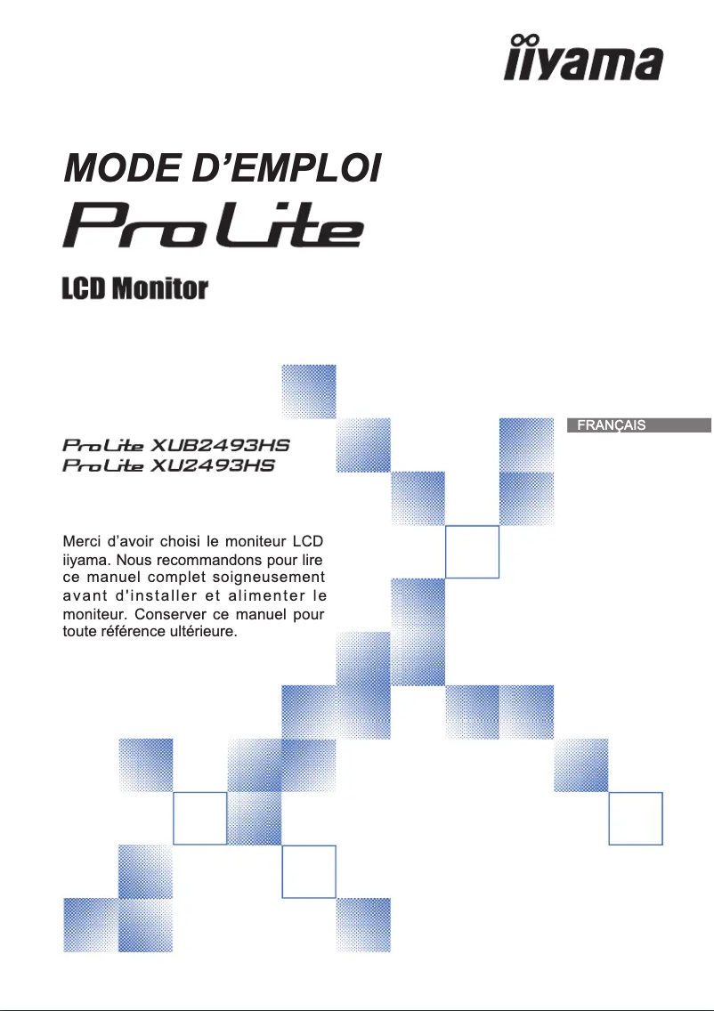 Image de la première page du manuel de l'appareil ProLite XU2493HS