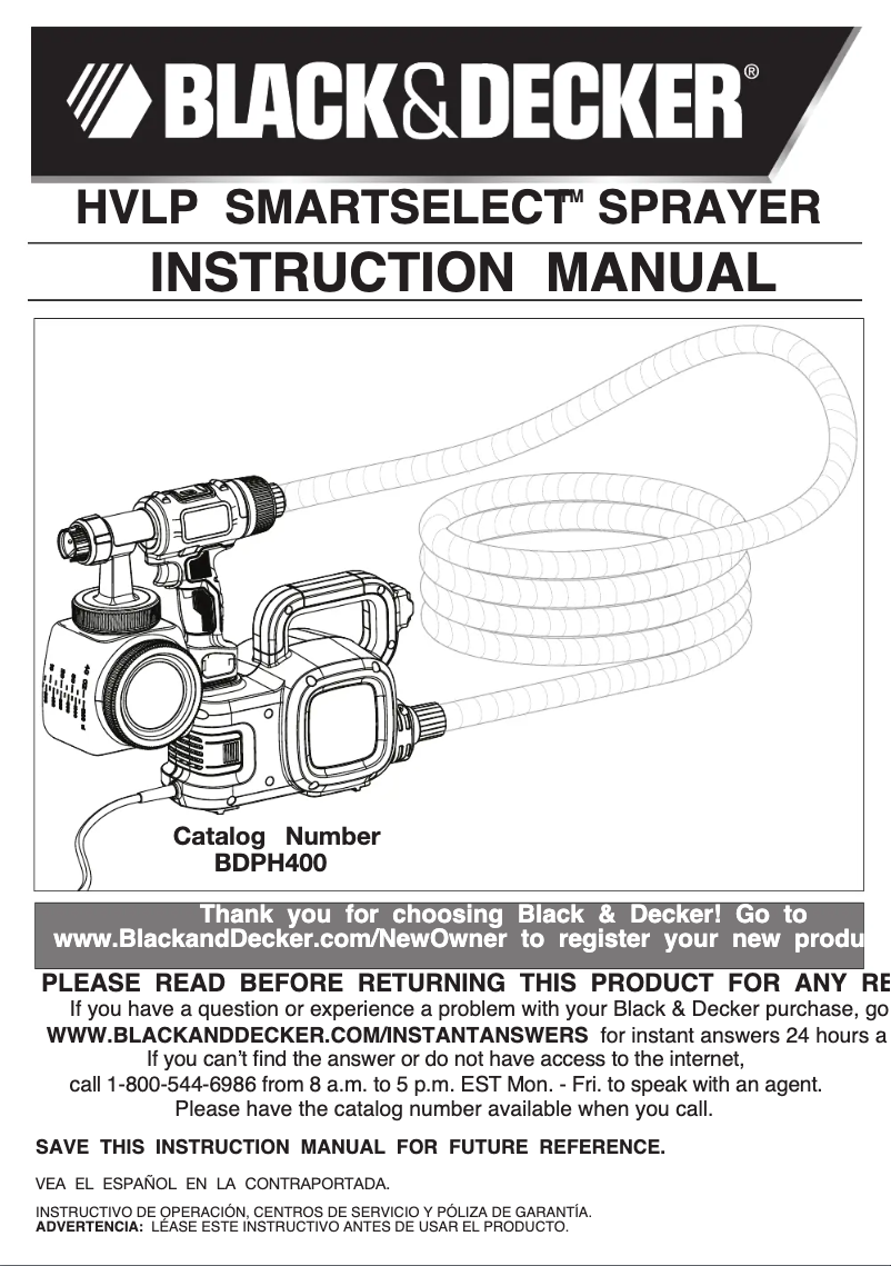 Page n°1 - Manuel utilisateur Black & Decker BDPH400