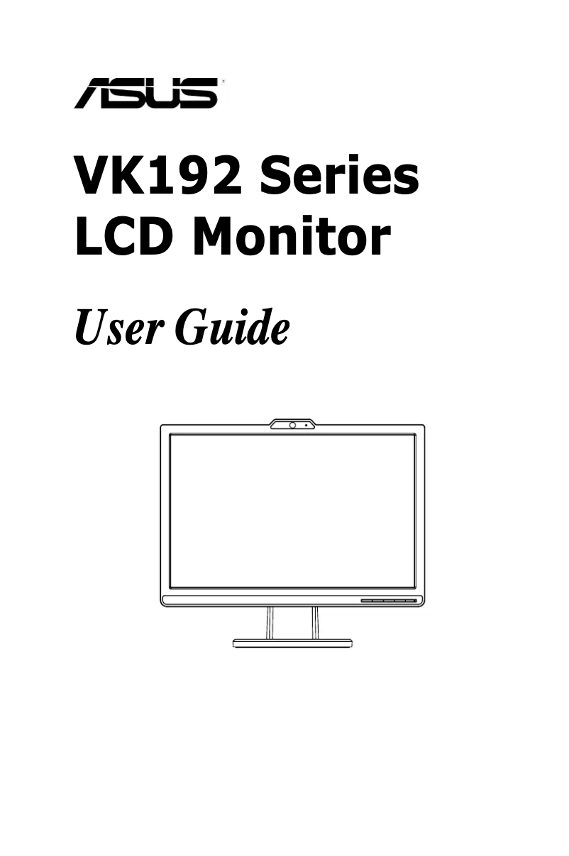 Page 1 de la notice Manuel utilisateur Asus VK192S