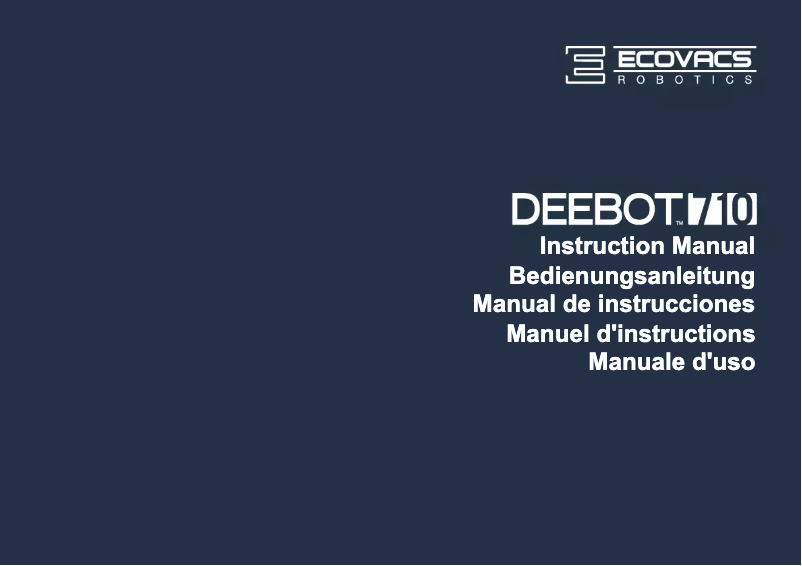 Page n°1 - Manuel utilisateur ECOVACS Deebot 710
