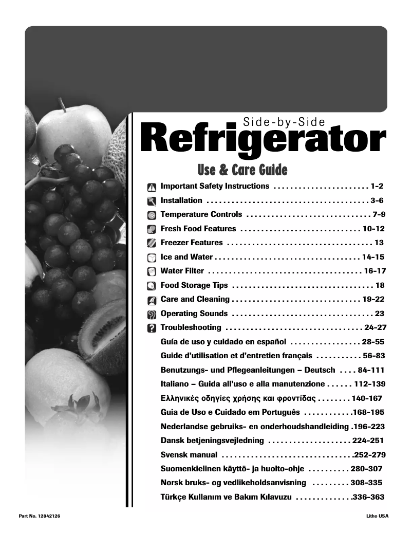 Page n°1 - Manuel utilisateur Amana GS 2325