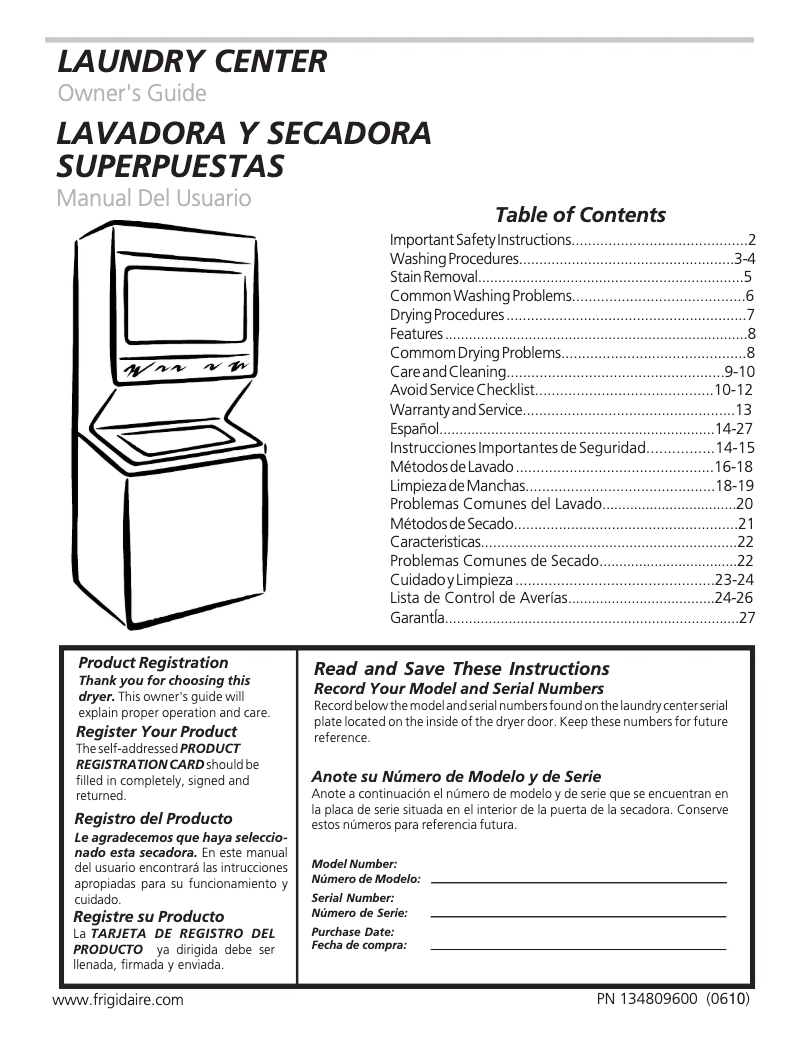 Image de la première page du manuel de l'appareil GLGT1142FS