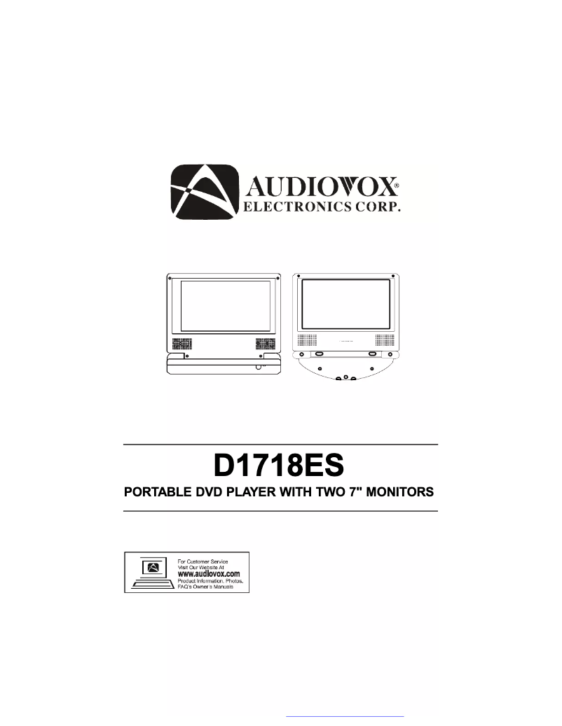 Page 1 de la notice Manuel utilisateur VOXX D1718ES