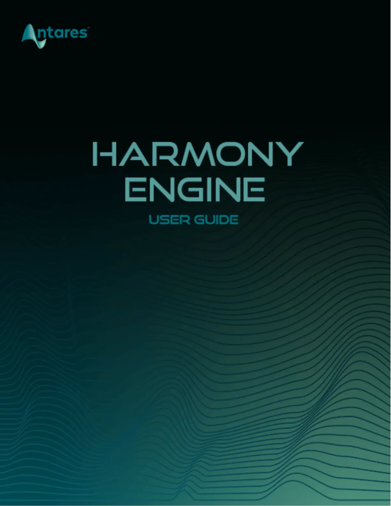 Image de la première page du manuel de l'appareil Harmony Engine