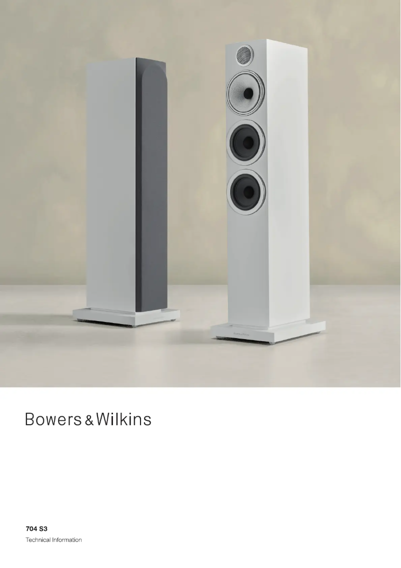 Página 1 del manual Ficha técnica Bowers & Wilkins 704 S3