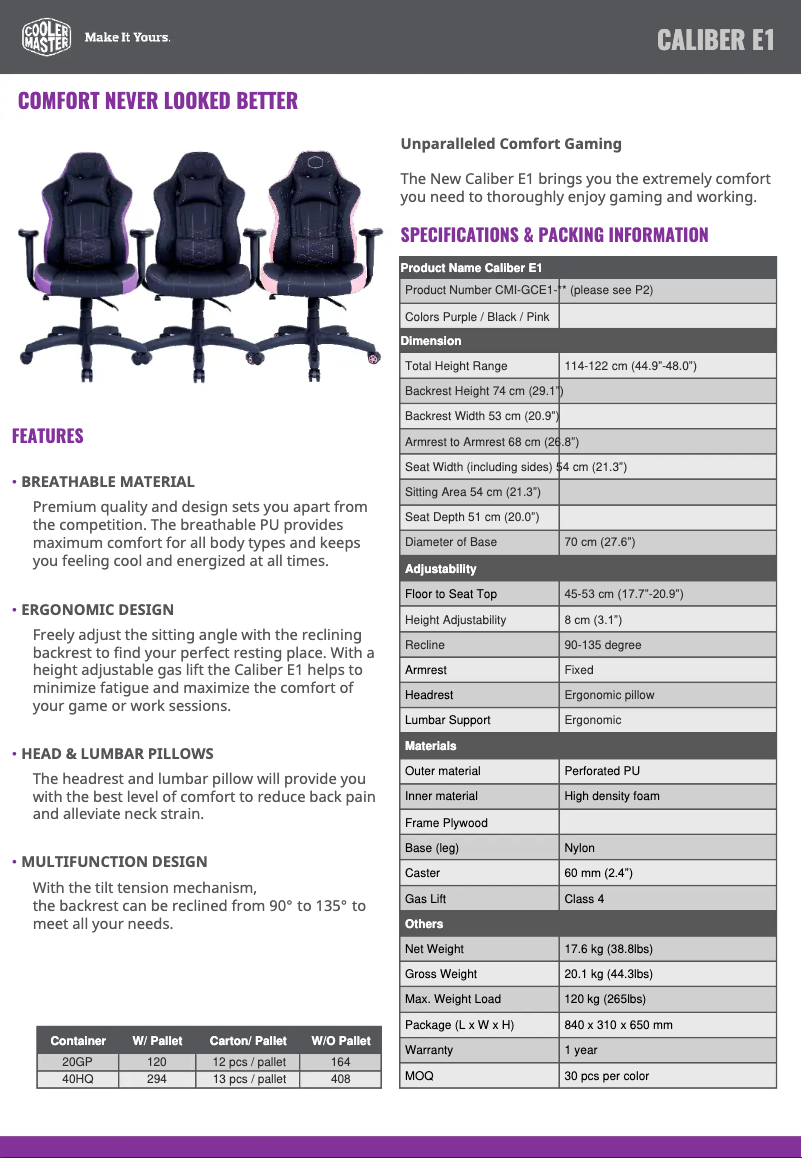 Image de la première page du manuel de l'appareil Caliber E1