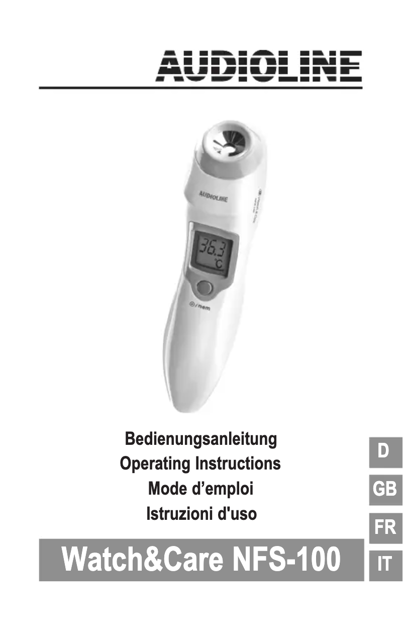 Image de la première page du manuel de l'appareil Watch & Care NFS-100