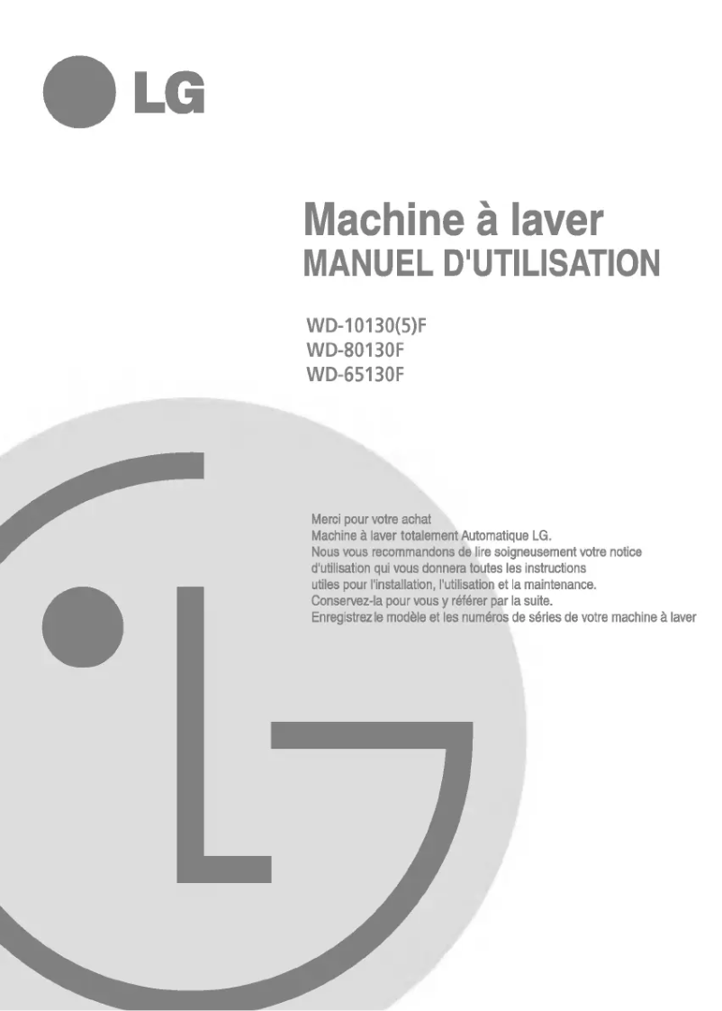 Image de la première page du manuel de l'appareil WD-80130FU