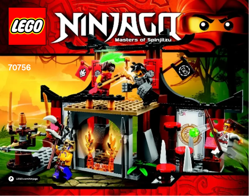 Page 1 de la notice Manuel utilisateur Lego Ninjago 70756