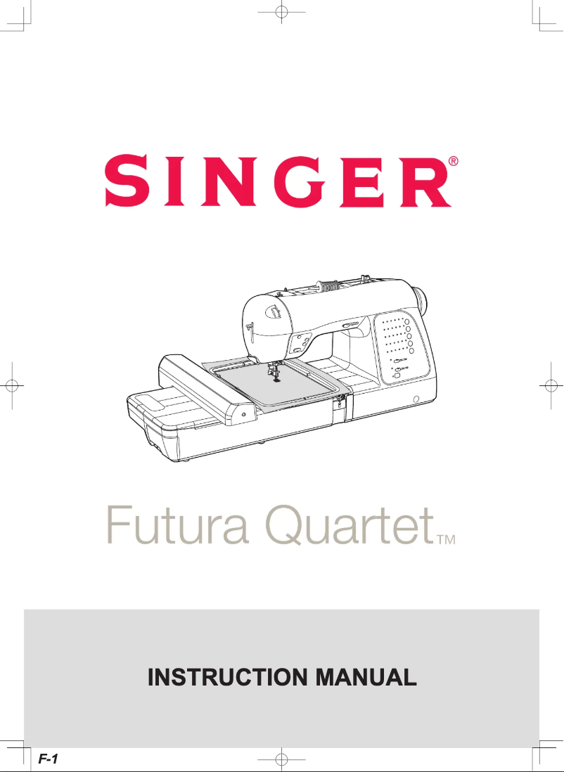 Page n°1 - Manuel utilisateur Singer Future Quartet SEQS-6000