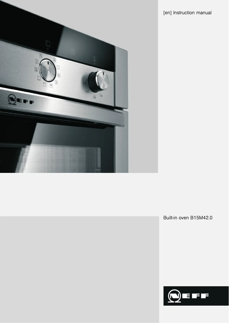Page n°1 - Manuel utilisateur Neff B15M42W0