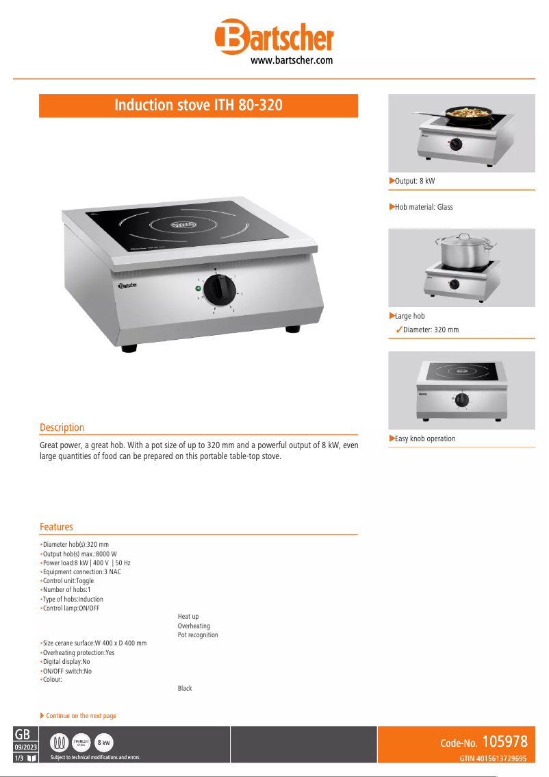 Image de la première page du manuel de l'appareil ITH 80