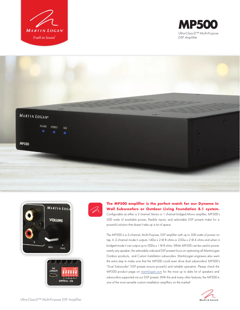 Image de la première page du manuel de l'appareil MP500
