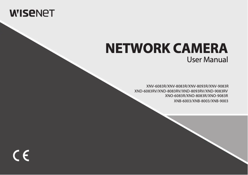 Page 1 de la notice Manuel utilisateur Hanwha XNB-8003