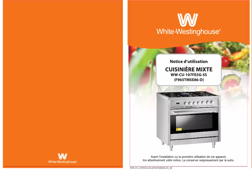 Page n°1 - Manuel utilisateur White-Westinghouse WW-CU-107FE5G-SS