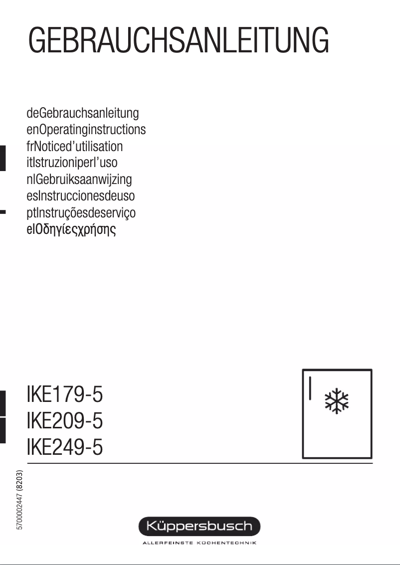 Page 1 de la notice Manuel utilisateur Küppersbusch IKE 179 5