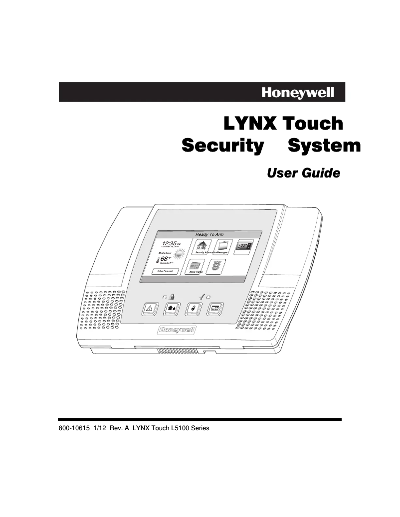 Image de la première page du manuel de l'appareil LYNX Touch