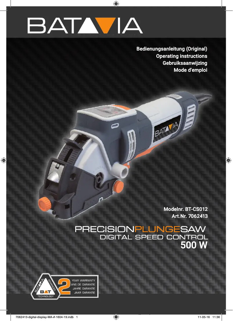 Page 1 de la notice Manuel utilisateur Batavia BT-CS012