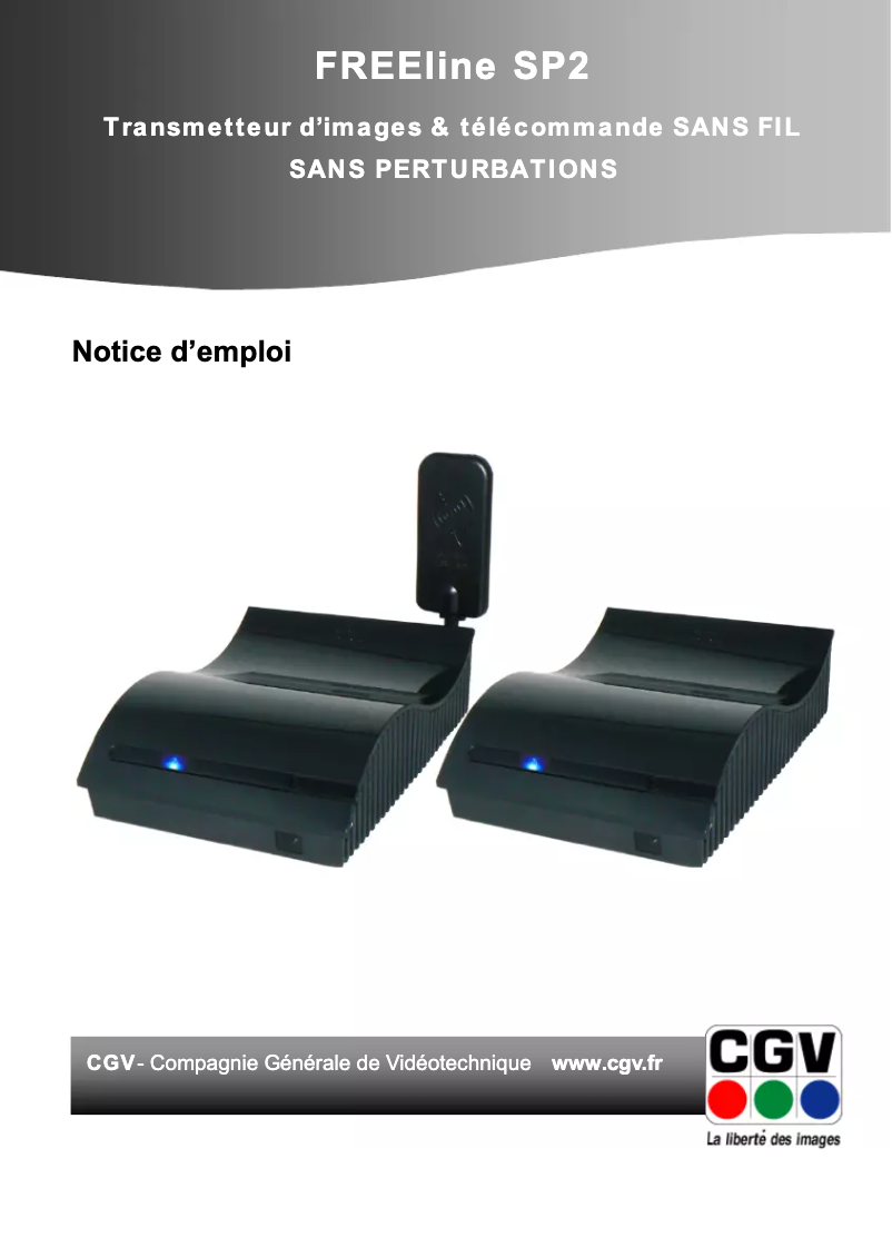 Page n°1 - Manuel utilisateur CGV FREEline SP2