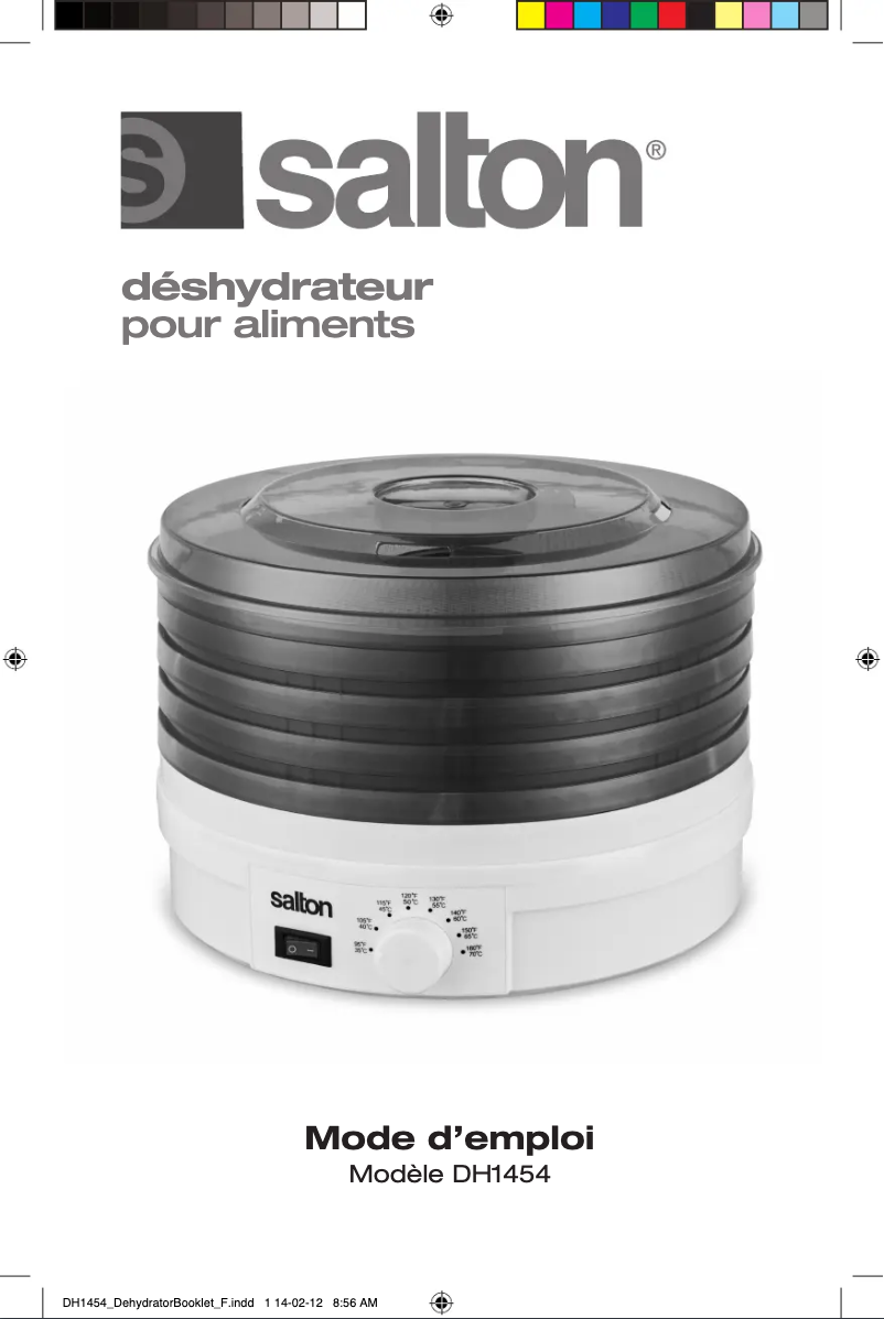 Page 1 de la notice Manuel utilisateur Salton DH1454