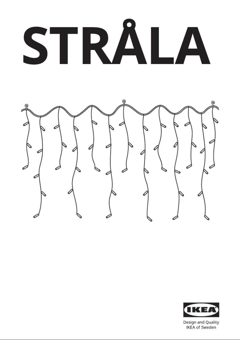 Page 1 de la notice Manuel utilisateur Ikea STRÅLA 205.824.98