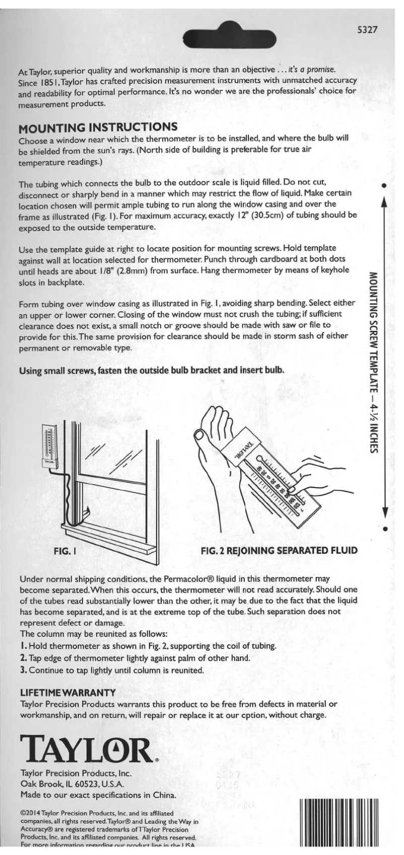 Image de la première page du manuel de l'appareil 5327