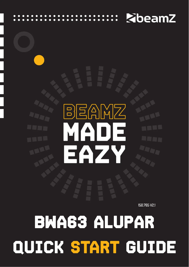 Page 1 de la notice Guide de démarrage rapide BeamZ BWA63