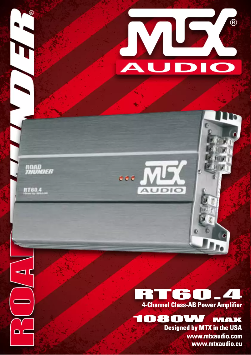 Page n°1 - Manuel utilisateur MTX Audio RT60-4