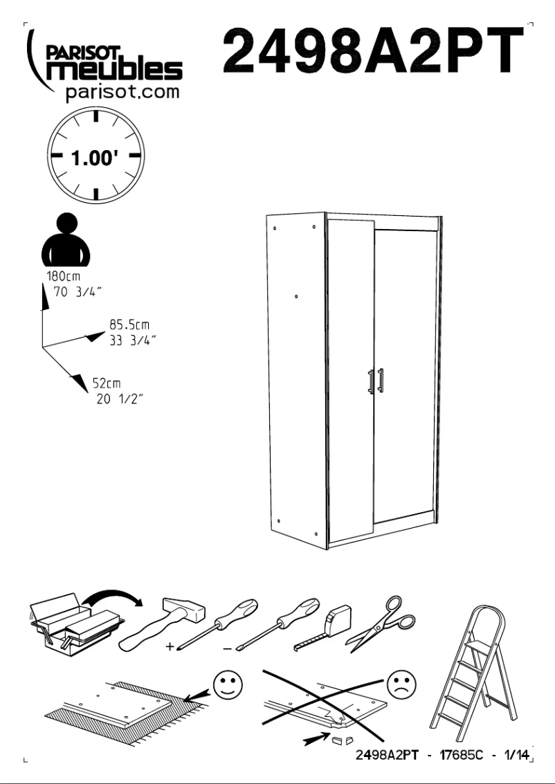 Image de la première page du manuel de l'appareil Charly 2498A2PT